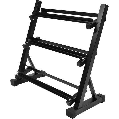 Rack Mancuernas Centurfit 3 Niveles Gym Barras Soporte 450kg-1