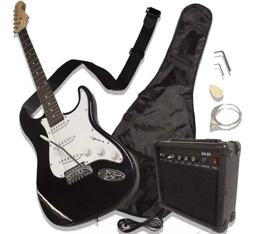 Pack Guitarra Electrica Con Amplificador Audiotek-0