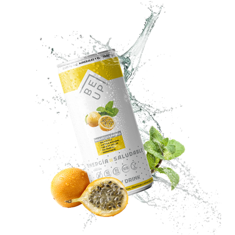 BEBIDA ENERGÉTICA SALUDABLE, BE UP, MARACUYÁ MENTA, 6 PACK, SIN AZÚCAR, ZERO, SIN GLUTEN, KETO-3
