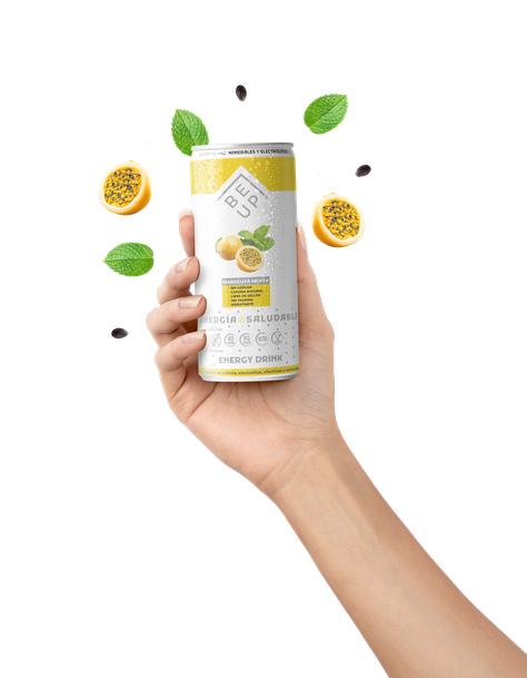 BEBIDA ENERGÉTICA SALUDABLE, BE UP, MARACUYÁ MENTA, 6 PACK, SIN AZÚCAR, ZERO, SIN GLUTEN, KETO-4