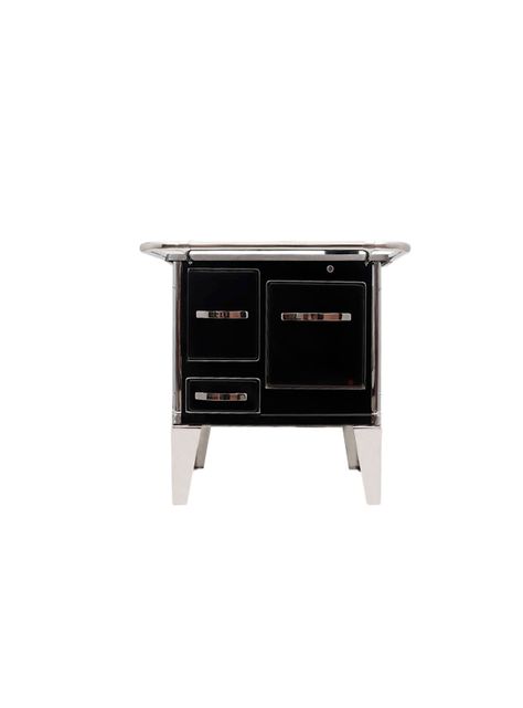 Cocina a Leña 3P modelo tradicional 65×46 Color Negro + Kit de instalación-1