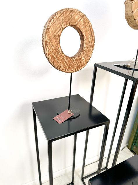 Plinto Brest Metal Negro 110cm - CAZANDO TESOROS-5