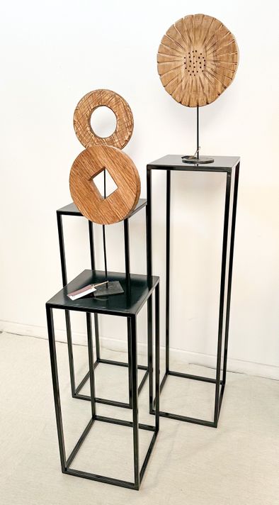 Plinto Brest Metal Negro 110cm - CAZANDO TESOROS-4