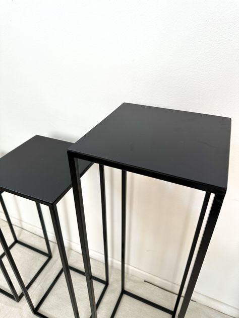 Plinto Brest Metal Negro 110cm - CAZANDO TESOROS-2