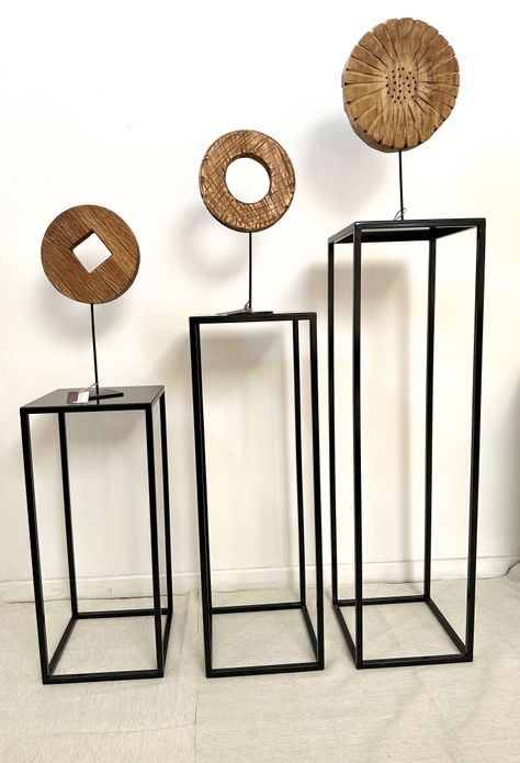 Plinto Brest Metal Negro 110cm - CAZANDO TESOROS-6