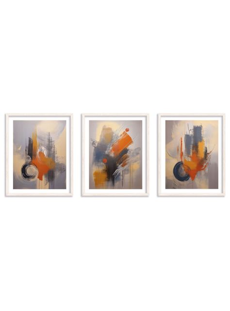 Set 3 cuadros 40x50: Impulso Abstracto-0