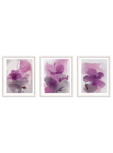 Set 3 cuadros 40x50: Sueños en Violeta-0