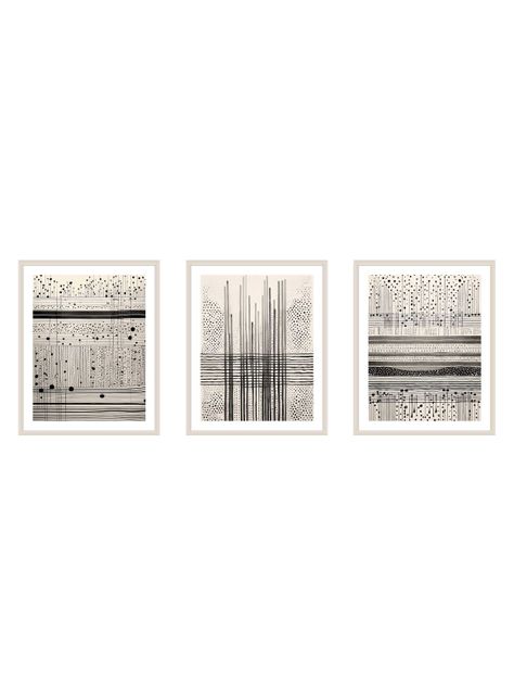 Set 3 cuadros 40x50: Melodías en Puntos-0