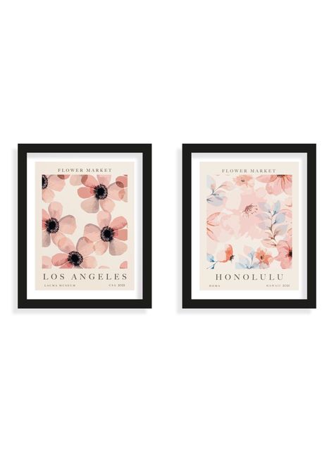 Set de 2 cuadros 20x25 Flower Market 3-0