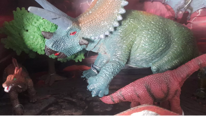 Set De 5 Dinosaurios Realista Juguete Escala Y Accesorios-3