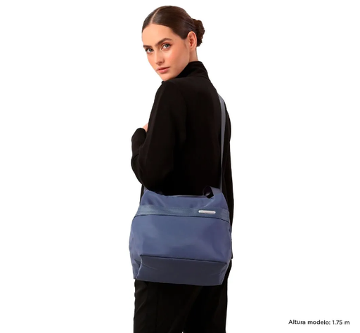 Lonchera Urbana Cartera Birmana Gris Mujer Totto-1