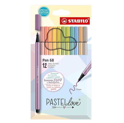 Set Pastel Love 12 Colores Stabilo Lapices Rotulador Pen 68-0