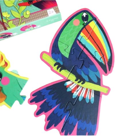 3 puzzles XL, Pájaros tropicales-4