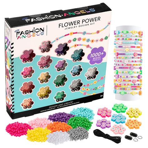 Set De Pulseras Con Cuentas Floreadas 1000+ Fashion Angels-0