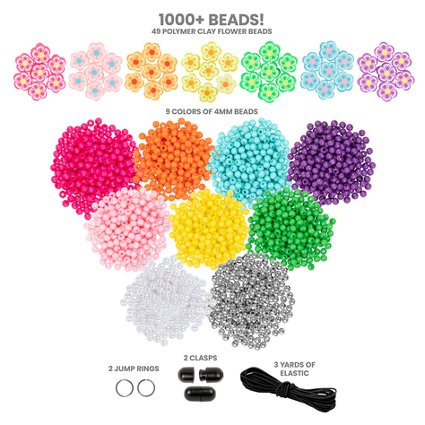 Set De Pulseras Con Cuentas Floreadas 1000+ Fashion Angels-2