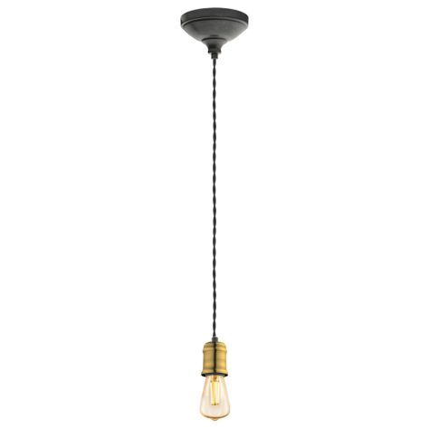 Lámpara Colgante Yorth Acero Negro E27 1X60W Cod.32537-0
