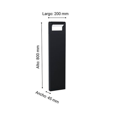 LAMPARA DE PIE BRIANZA ALUMINIO NEGRO 5W IP44 COD.98708-2