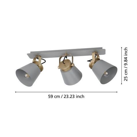 Lámpara Foco Twicken Acero E27 3x40w Ip20 Cod43837-2