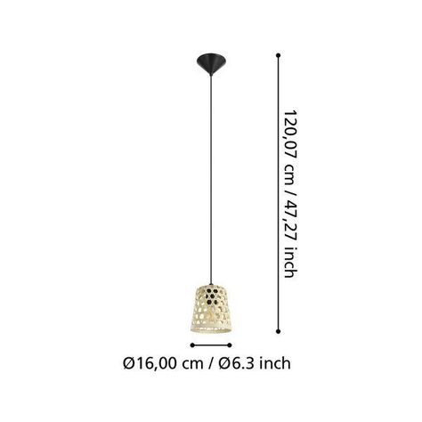 lámpara colgante CAPOLIVERI-E Acero Natural E27 2X40W cod206362M-2