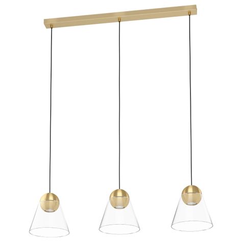 Lámpara Colgante Cerasella Acero Dorado GU10 incluida 3X4,5W IP20 Cod.99629-0