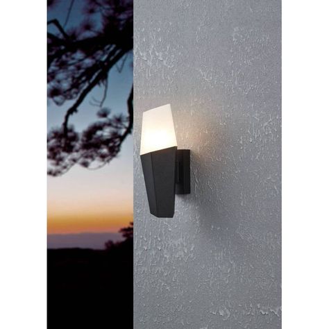 Lámpara Aplique Farindola Acero Negro 1x25w IP44 Cod.900682-1