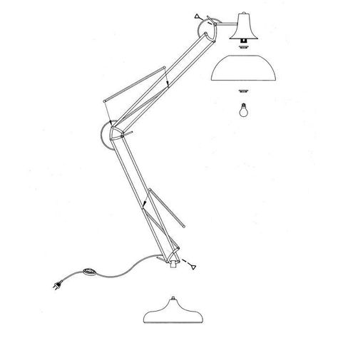 LAMPARA DE PIE BORGILLIO ACERO COBRE 1X60W E27 COD.94705-1