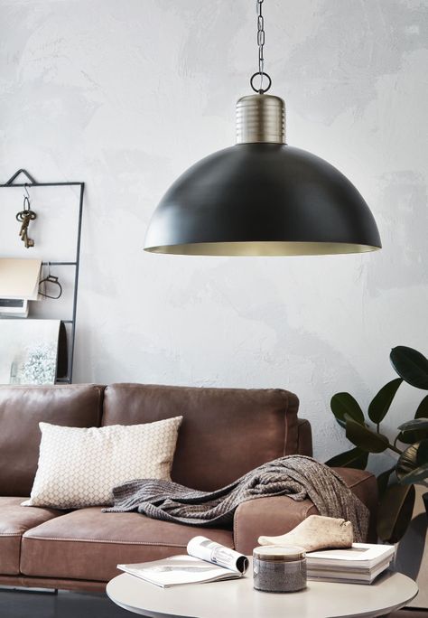 LAMPARA COLGANTE COLDRIDGE ALUMINIO ACERO GRIS E27 1X60W COD.49107-1