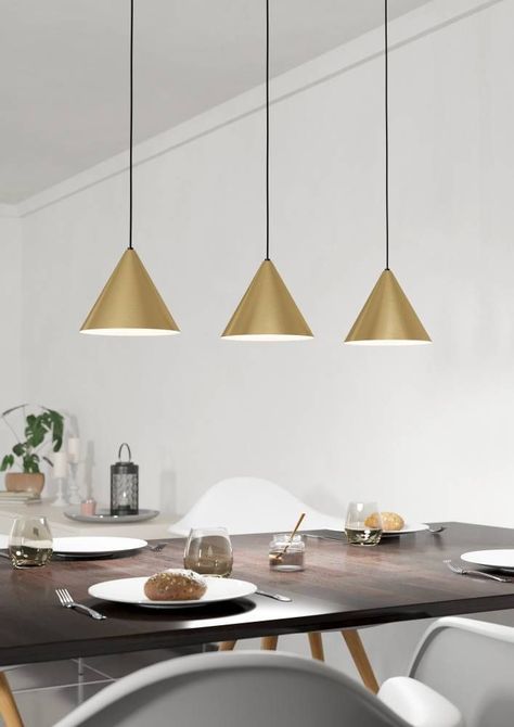 LAMPARA COLGANTE  NARICES ACERO NEGRO DORADO E27 3X40W IP20 COD.99592-1