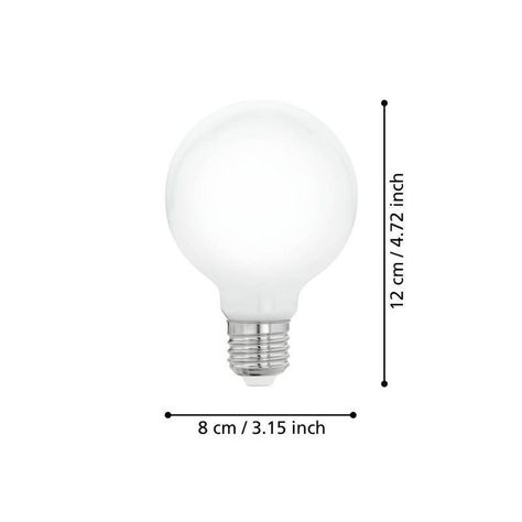 AMPOLLETA COLGANTE CRISTAL  9W E27 G80 DM80 2700K 1055LM COD. 110039-2