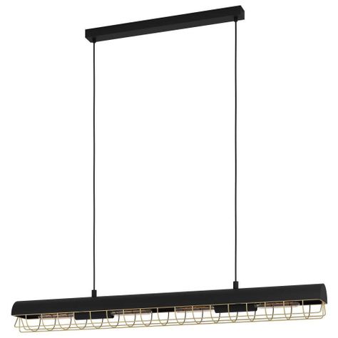 LAMPARA DE COLGAR ALFONSINE NEGRO E27 4X40W-0