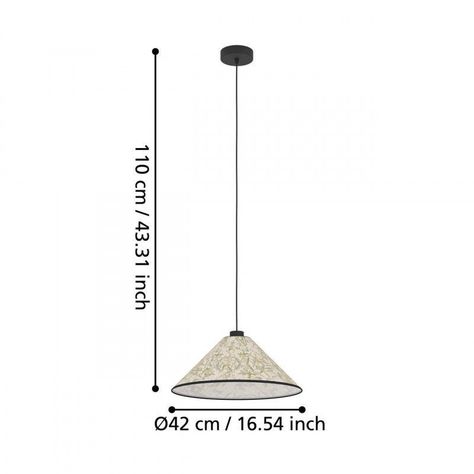 Lampara Colgante Oxpark Hojas de bambú E27 1X25W IP20 Cod43942-4