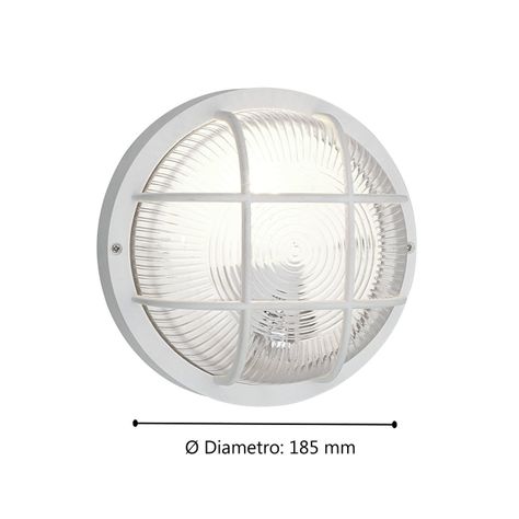 LAMPARA DE TECHO ANOLA TORTUGA ACRILICO BLANCO EXTERIOR 1X40W E27 COD.88807-2