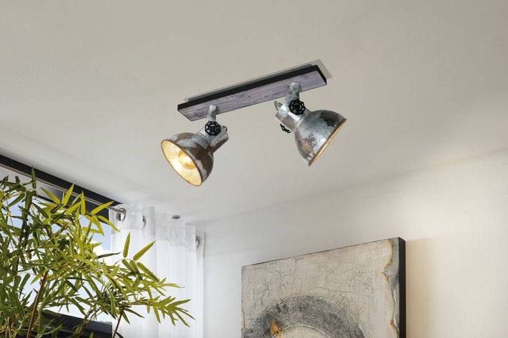 LAMPARA SOBREPUESTO TECHO BARNSTAPLE 2X40W E27 COD49649-2