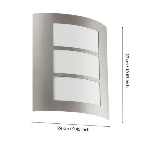 Lámpara Apliqué  City Acero Inoxidable 1X15W E27 Cod.88139-2