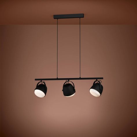 Lámpara Colgante Upanema Acero Negro E27 3X28W IP20 cod.390046-2