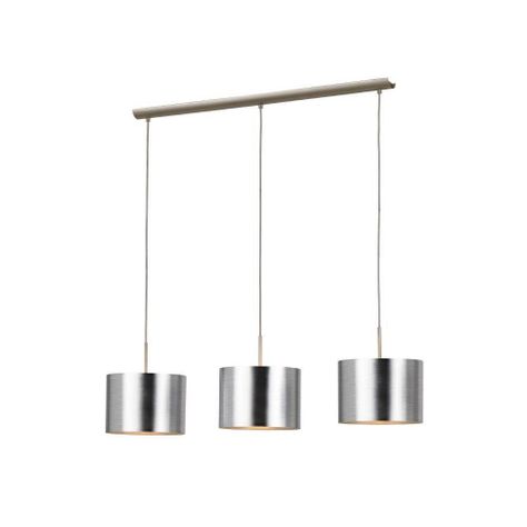 LAMPARA COLGANTE SAGANTO ACERO NIQUEL E27 3X60W COD.39353-0