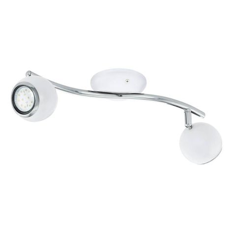 FOCO SOBREPUESTO TECHO RIEL BIMEDA ACERO BLANCO 2X3W GU10 LED INCLUIDA COD.31002-1