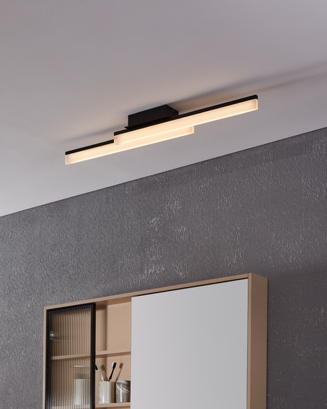 PALMITAL T-M ALUM ACERO NEGRO L880 H90 3000K LED 2X11W IP44-1