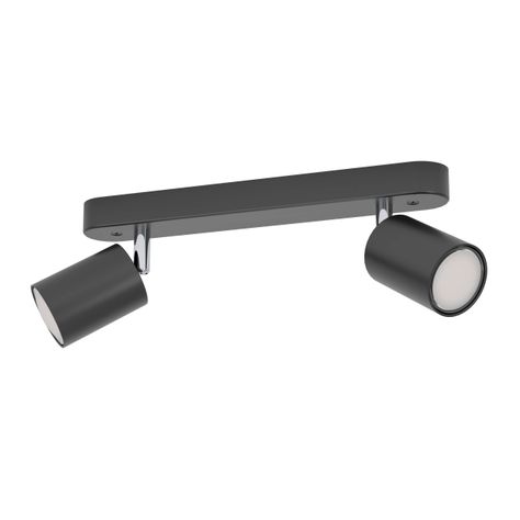 Lampara foco Reciso Acero negro GU10 2x5W IP20 Cod74007 -0