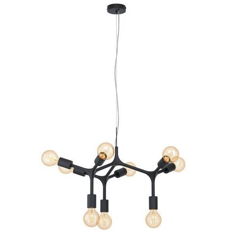 Lámpara Colgante Bocadella Negro 9X60W E27 Cod98346-0