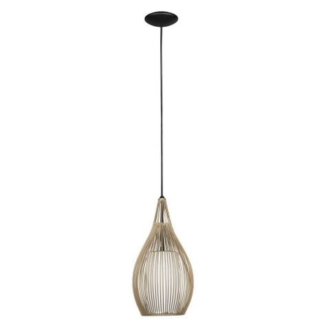 LAMPARA COLGANTE RAZONI  ACERO NEGRO E27 1X60W IP20 COD.206312-0