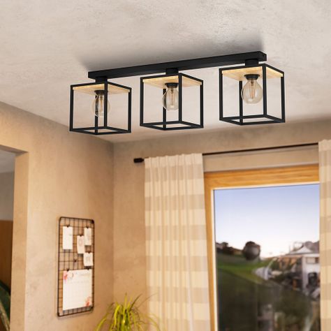 LAMPARA DE TECHO LIBERTAD NEGRO E27 3X40W-1