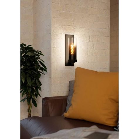 Lámpara Aplique Toothill Acero Vidrio E27 1X40W IP20 Cod.44003-2
