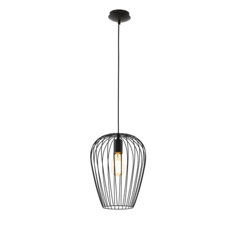Lámpara Colgante Newtown Acero Negro IP20 E27 1X60W cod.49472-0