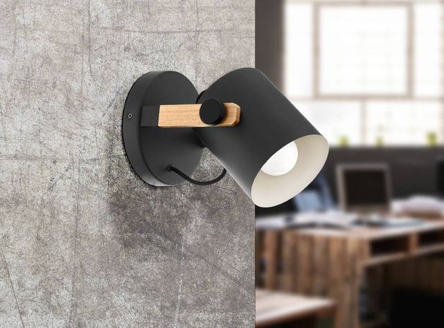 Apliqué Hornwood Acero Negro E27 1X28W COD.43046-1