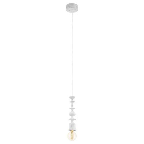 LAMPARA COLGANTE AVOLTRI MADERA PÁTINA BLANCA  1X60W COD49374-0