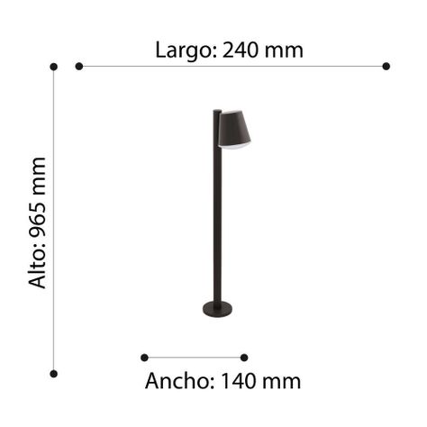 Lámpara De Pie Caldiero Acero Led Incluye 1x9w Ip44 Cod.97483-2