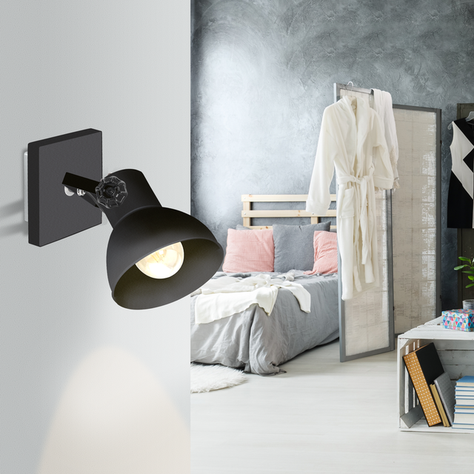 BARNSTAPLE 1 FOCO SP ACERO MADERA NEGRO DM160 1X28W E27-1