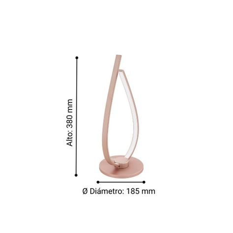 LAMPARA DE SOBREMESA PALOZZA ROSADO LED 8,8W 1X14W COD.97364-2