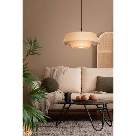 Lampara Colgante Marford Acero Beige E27 1X60W IP20 Cod44096-2